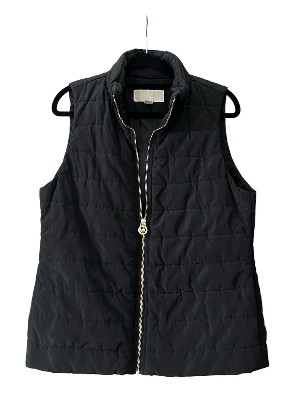 MICHAEL Michael Kors Women's Black Zip-Up Puffer Vest Size S